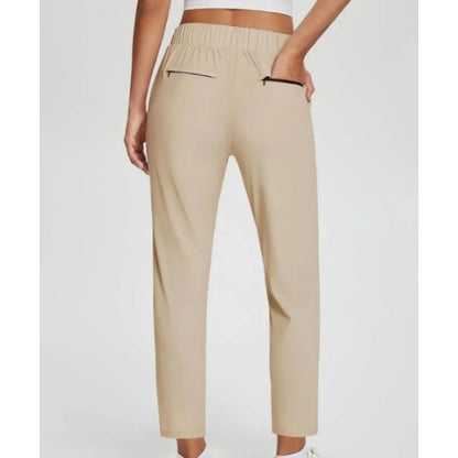 👖🌞Women’s Fitted High-Waisted Zip-Pocket Trousers
