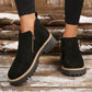 ✨ Kobiety Round-Toe buty kostkowe z zamkiem błyskowym bocznym👢