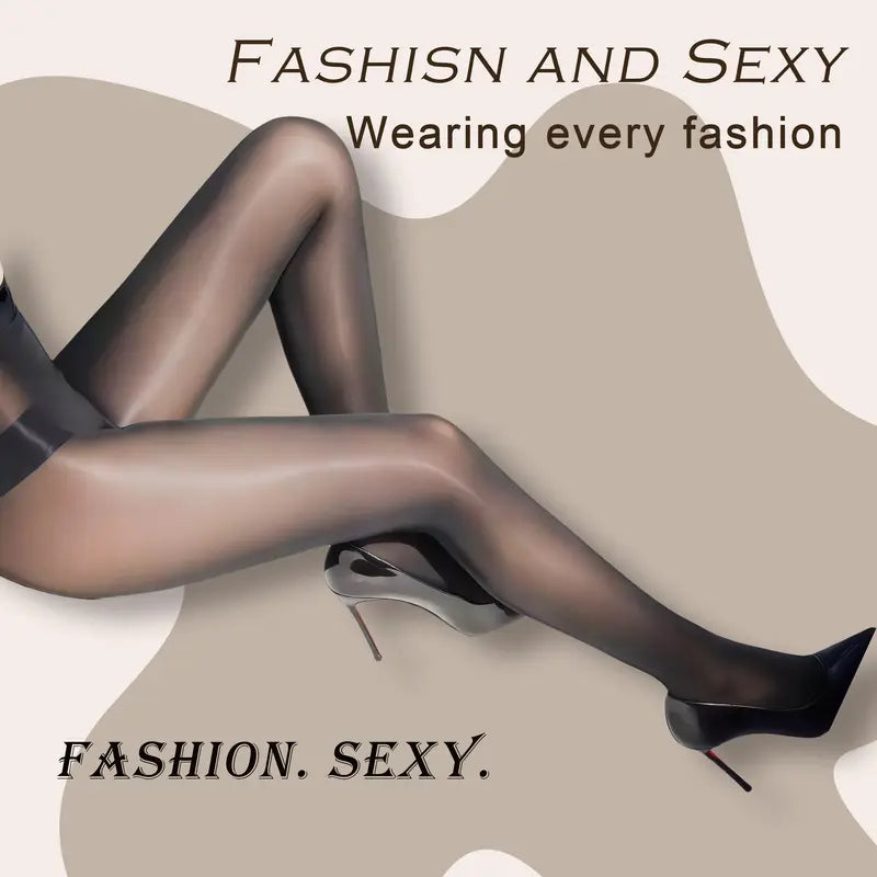 🌸Hot Sale 50% OFF👑 Transparent High-Waisted Shiny Sheer Tights for Women - Sheer & Comfortable