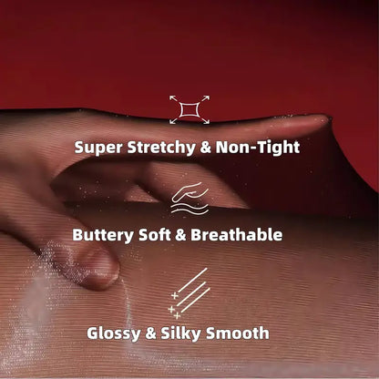 🌸Hot Sale 50% OFF👑 Transparent High-Waisted Shiny Sheer Tights for Women - Sheer & Comfortable