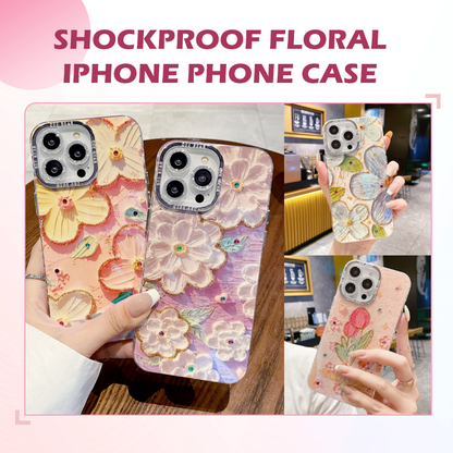 🌸📱Odporne na wstrząsy i upadki etui na iPhone'a z żywym kwiatowym wzorem