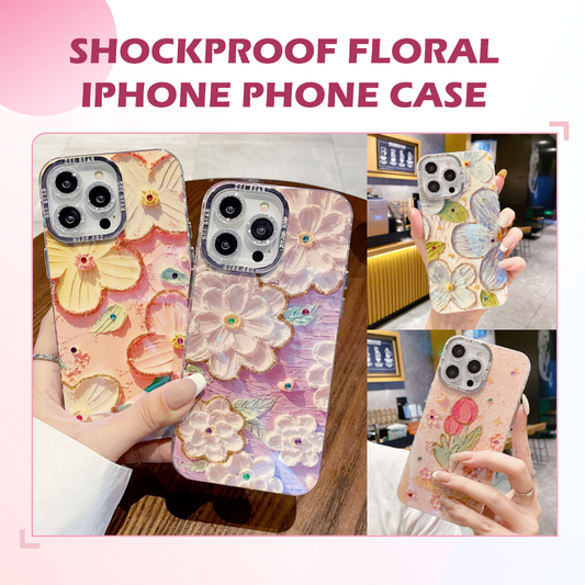 🌸📱Odporne na wstrząsy i upadki etui na iPhone'a z żywym kwiatowym wzorem