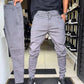 Męskie spodnie slim fit w jednolitym kolorze