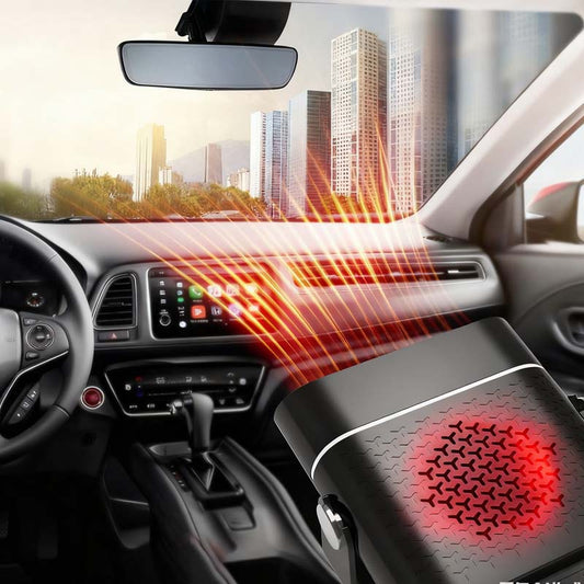 ❄️🚗 Przenośny grzejnik samochodowy 2 w 1 z obrotem o 360°