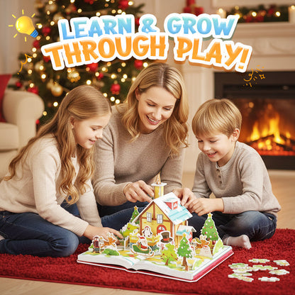 🎅Świąteczny zestaw specjalny 🔥 Świąteczne puzzle 3D do samodzielnego montażu
