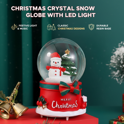 🔮Świąteczna kryształowa kula śnieżna z lampkami LED🎄