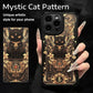Etui na telefon komórkowy Black Cat Gold Stripe (z smyczą)