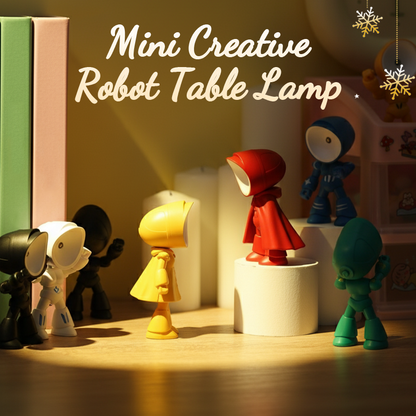 Kreatywna mini lampa stołowa w kształcie robota