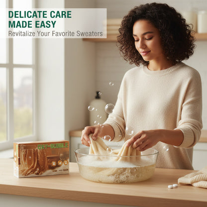 🧶 Tabletki Sweater Revive – zapobiegają kurczeniu się, przywracają miękkość i są bezpieczne dla kolorów 🧺