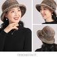 👒Damski kapelusz cloche w stylu vintage z imitacji wełny w kratę