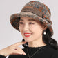 👒Damski kapelusz cloche w stylu vintage z imitacji wełny w kratę