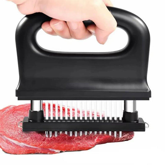 🥩Rozpieracz do mięsa z 48 ostrzami ze stali nierdzewnej – Rozbijanie w kilka sekund, można myć w zmywarce, w tym bezpieczna osłona do przechowywania! 🔪