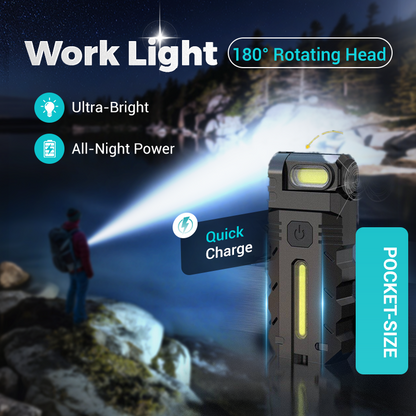 🔦Lampa robocza LED z głowicą obracaną o 180°