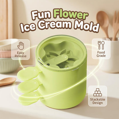 🍦Silikonowa foremka do lodów w kształcie kwiatów