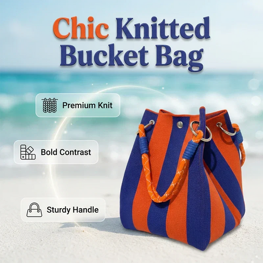 👜 ☀️Dzianinowa torba typu bucket — idealna na wakacje, na plażę i do codziennych stylizacji.