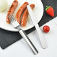 🍴4-w-1 przenośny zestaw sztućców ze stali nierdzewnej
