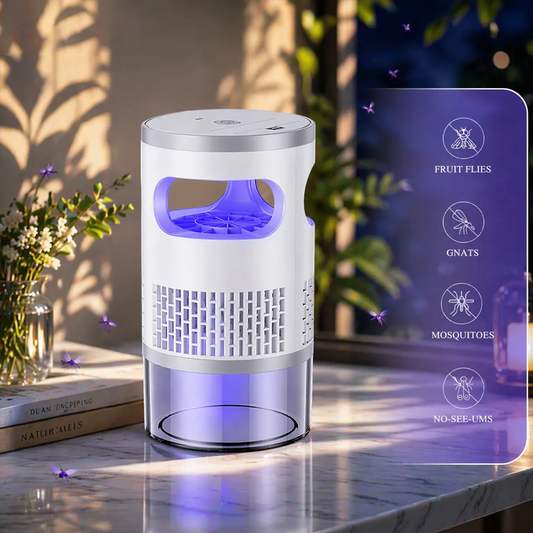 🦟 Wewnętrzna lampa LED do zwalczania komarów – biomimetyczna pułapka na komary z promieniowaniem UV i lampka nocna – ciche, bezpieczne i wolne od chemikaliów urządzenie do zwalczania komarów 💡