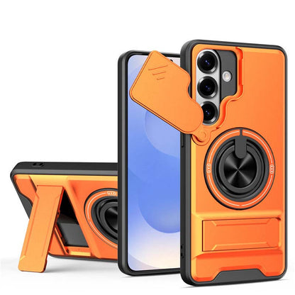 🛡️📱Solidne etui ochronne z osłoną na aparat i uchwytem pierścieniowym