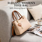 💞👜Elegancka damska torba typu tote z błyszczącą zawieszką w kształcie serca