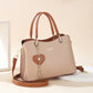 💞👜Elegancka damska torba typu tote z błyszczącą zawieszką w kształcie serca