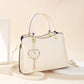 💞👜Elegancka damska torba typu tote z błyszczącą zawieszką w kształcie serca