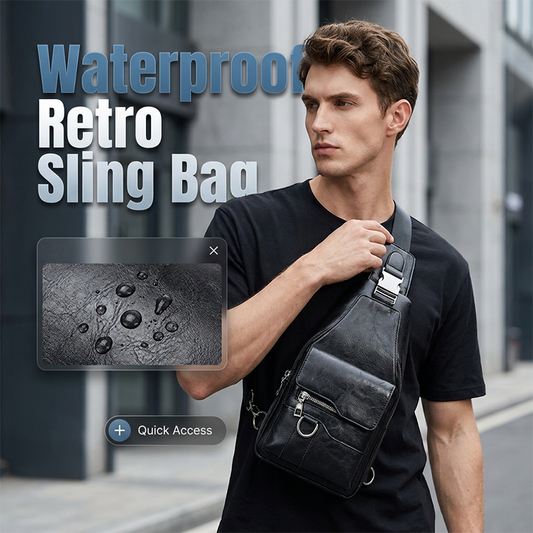 Męska torba na ramię w stylu retro z wodoodpornej sztucznej skóry