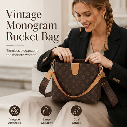 🏵️👜Damska modna torebka na ramię z nadrukiem w stylu retro