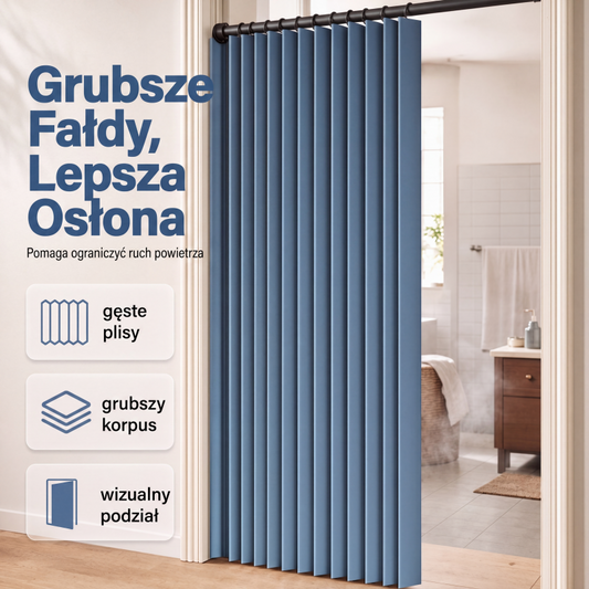 🔥⭐ Żaluzjowa kurtyna z mocowaniem magnetycznym, bez konieczności wiercenia otworów 🚪