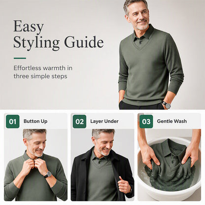 🔥High-Density Fleece, Heat-Locking Warmth – Men's Winter Thermal Top, Soft & Cozy ✨