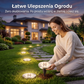🔥Nierdzewna lampa naziemna zasilana energią słoneczną z 8 diodami LED💡☀️