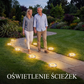 🔥Nierdzewna lampa naziemna zasilana energią słoneczną z 8 diodami LED💡☀️