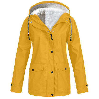🏔️❄️Seasonal Sale – 50% Off! 💦Women's Plush-Lined Windproof Hooded Jacket