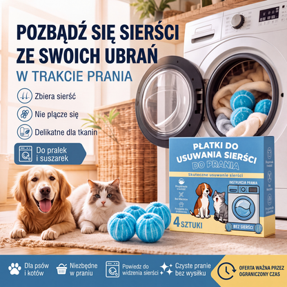 🔥Wielokrotnego użytku kule do prania do usuwania sierści zwierząt domowych