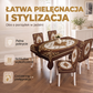 🌿 Obrusy i pokrowce na krzesła z wzorem imitującym drewno w stylu retro — idealnie pasują do eleganckich jadalni w stylu rustykalnym i europejskim