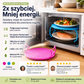 🍱Składana miska do kuchenki mikrofalowej – podgrzewaj 2 dania jednocześnie, odporna na temperaturę do 220°C. Oszczędza czas i miejsce! ⚡✨