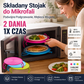 🍱Składana miska do kuchenki mikrofalowej – podgrzewaj 2 dania jednocześnie, odporna na temperaturę do 220°C. Oszczędza czas i miejsce! ⚡✨