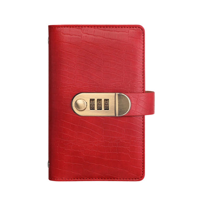 🎁 PU leather ring-bound notebook with a 3-digit resettable combination lock ✉️💸 Large capacity, ideal for storing cash and valuables
