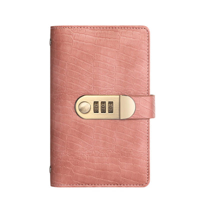 🎁 PU leather ring-bound notebook with a 3-digit resettable combination lock ✉️💸 Large capacity, ideal for storing cash and valuables