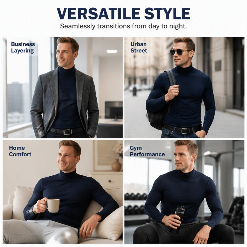 ✨🍂Men's Slim Fit Mock Turtleneck Top