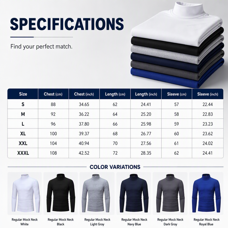 ✨🍂Men's Slim Fit Mock Turtleneck Top