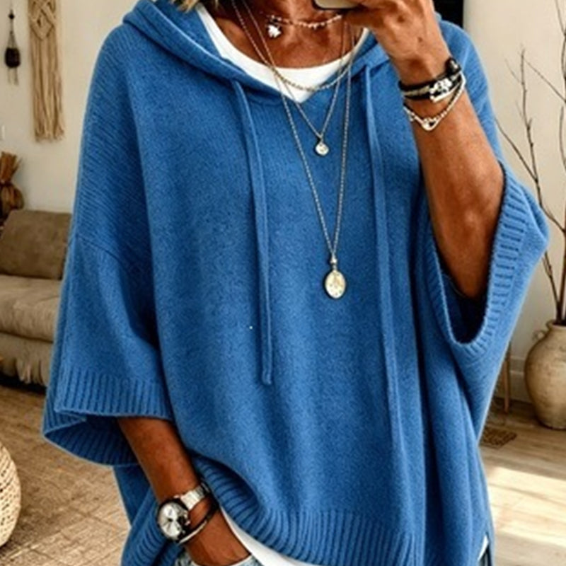 🔥Women's Hooded Drawstring Knit Pullover