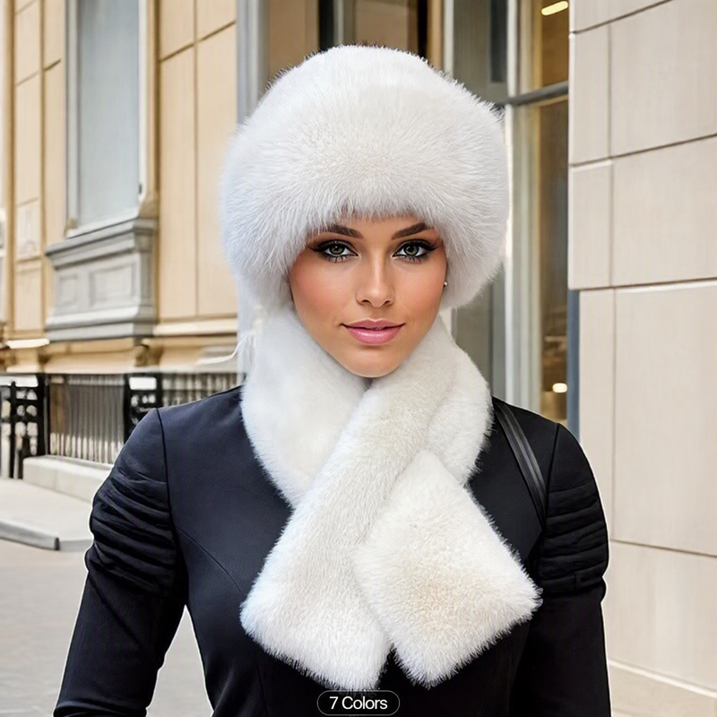 🌸Hot Sale 50% OFF🎩 Winter Plush Scarf & Hat Set –Full Head & Neck Coverage, Blocks Severe Cold