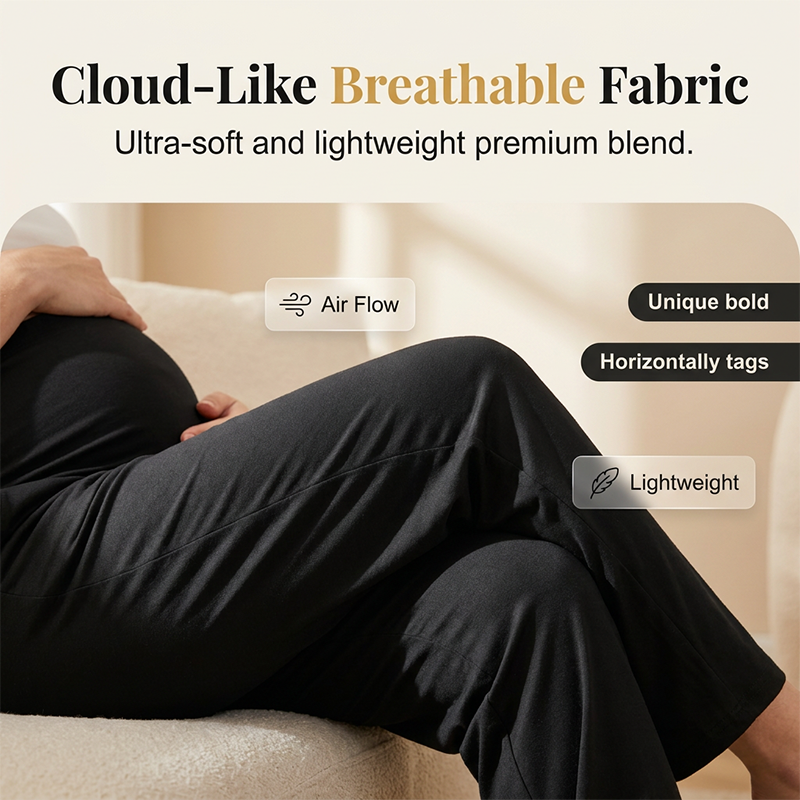 🤰High-Waist Bump Support, Maternity Comfort – Pregnancy Lounge Pants, Secure & Cozy ✨