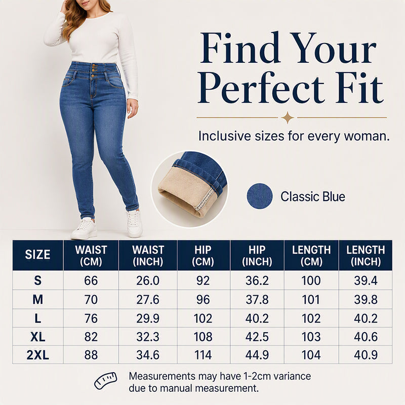 🌸Hot Sale 50% OFF💖Women's High-Waisted Warm-Lined Skinny Jeans