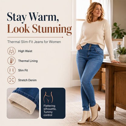 🌸Hot Sale 50% OFF💖Women's High-Waisted Warm-Lined Skinny Jeans