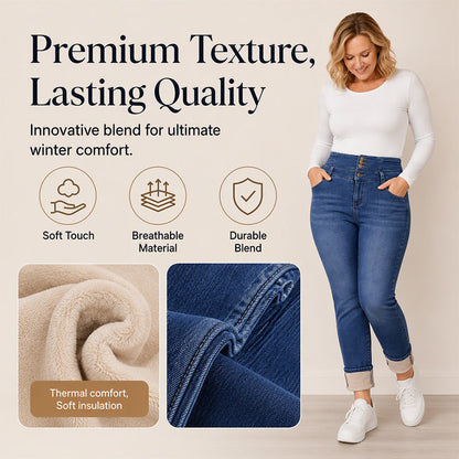 🌸Hot Sale 50% OFF💖Women's High-Waisted Warm-Lined Skinny Jeans