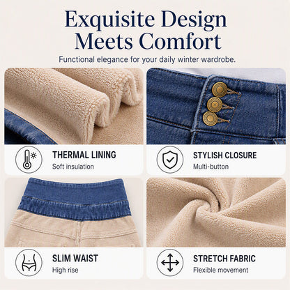 🌸Hot Sale 50% OFF💖Women's High-Waisted Warm-Lined Skinny Jeans