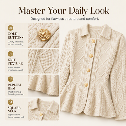 🔥Popular product!✨ Elegant Gathered Peplum Blazer For Women