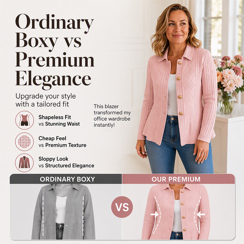 🔥Popular product!✨ Elegant Gathered Peplum Blazer For Women