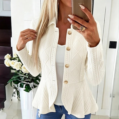🔥Popular product!✨ Elegant Gathered Peplum Blazer For Women